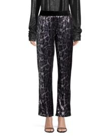 RtA Ash Sequin Leopard-Print Jogger Pants at Saks Fifth Avenue